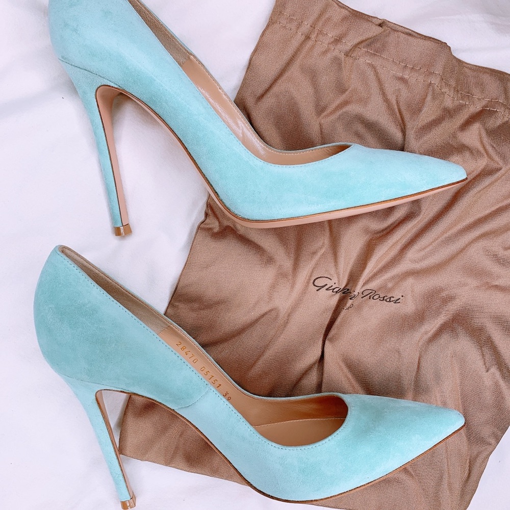 Gianvito Rossi Suede upper w/leather sole Mint